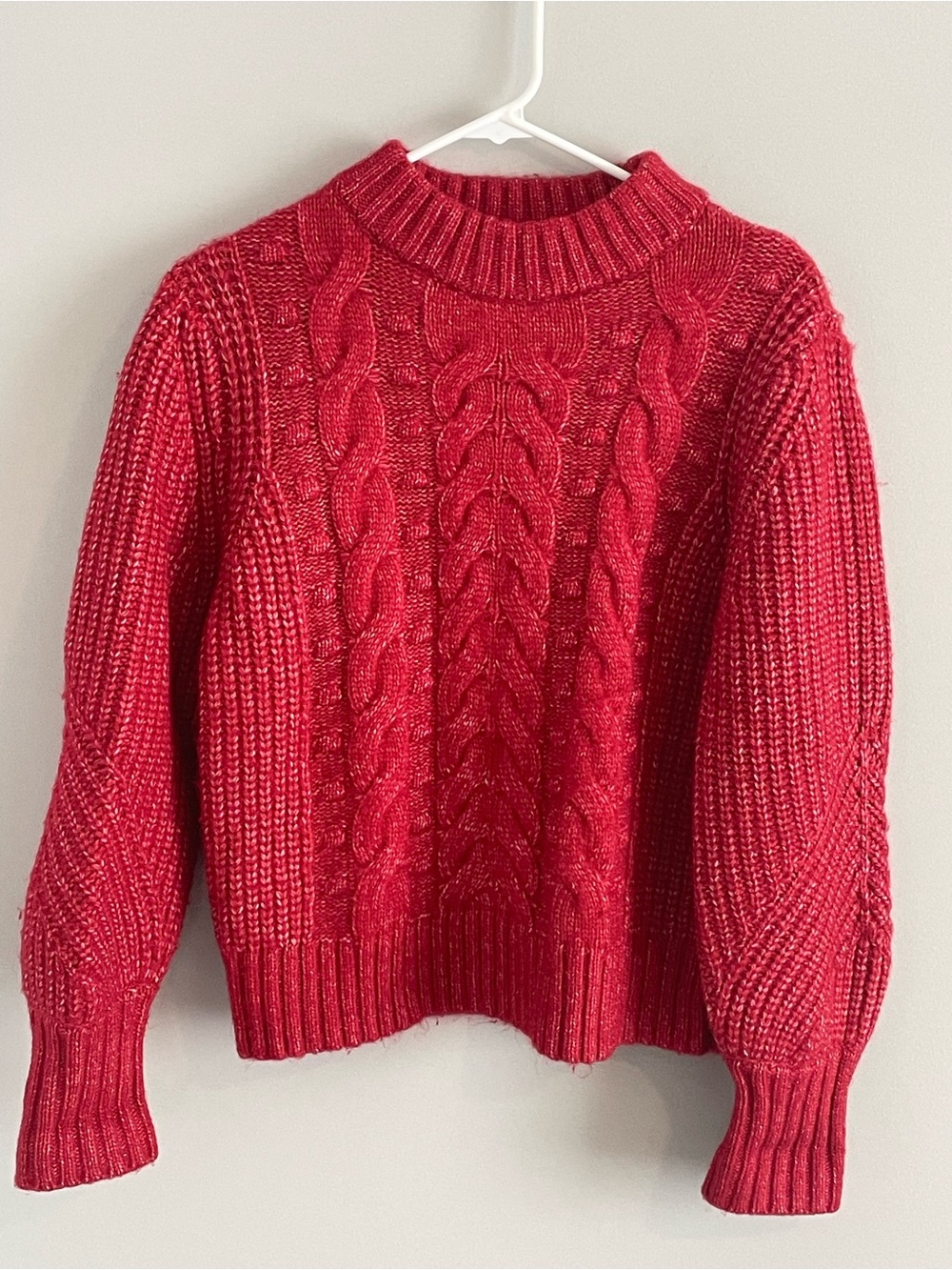 a new day Red Cable Knit Turtleneck Sweater